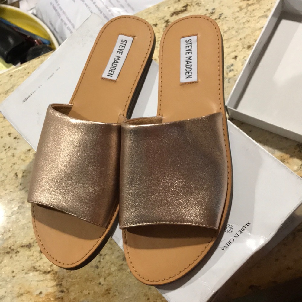 Steve Madden Rose Gold Grace Sandal Slides